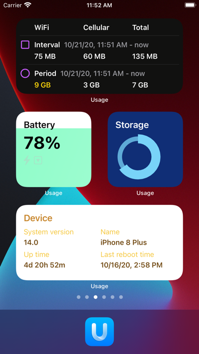 Usage Widgets Screenshot