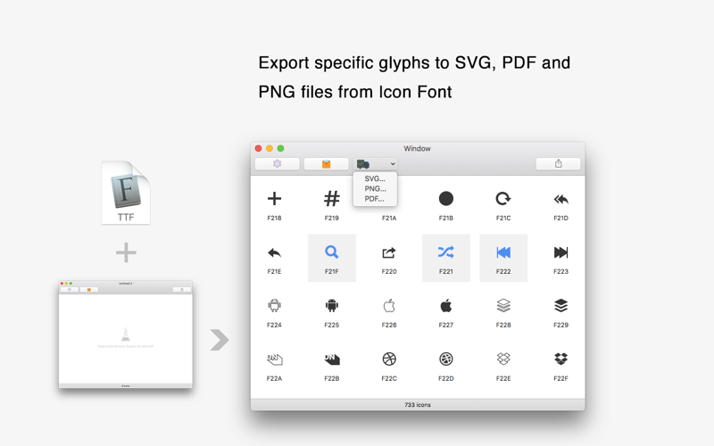 WebFont - Export glyphs to SVG thumbnail 2