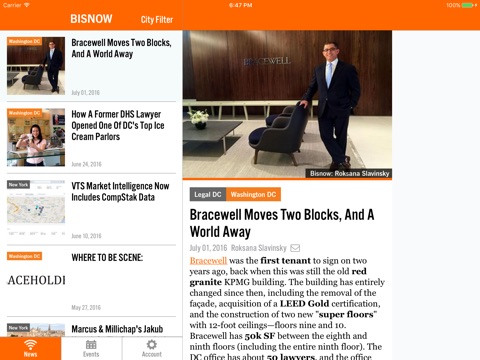 Bisnow Media screenshot 2