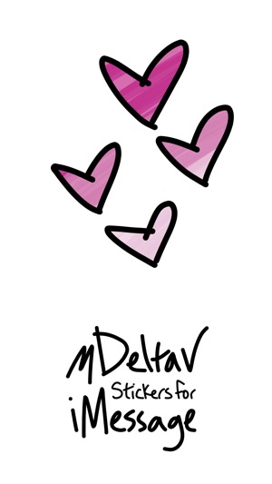 Stripe Hearts sticker - cute stickers for iMessage(圖1)-速報App