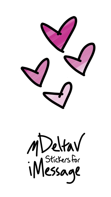 Stripe Hearts sticker - cute stickers for iMessage