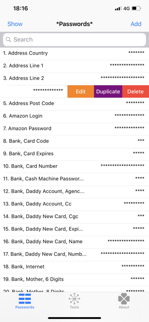 ‎*Passwords* Copy & Paste Screenshot