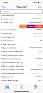 *Passwords* Select & Paste screenshot #1 for iPhone