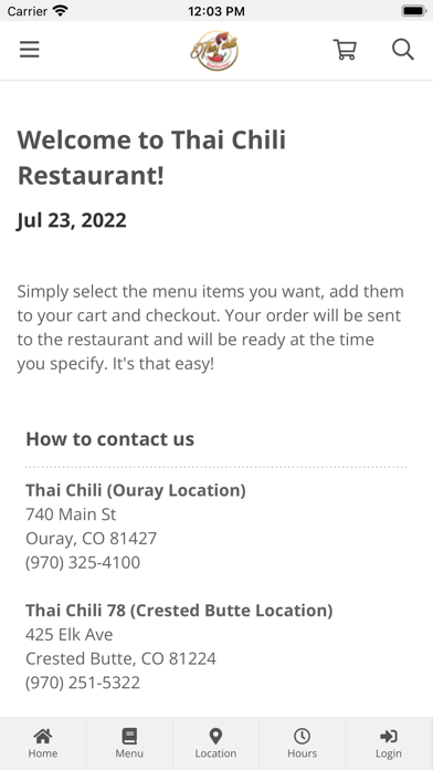 Thai Chili Restaurant Screenshot