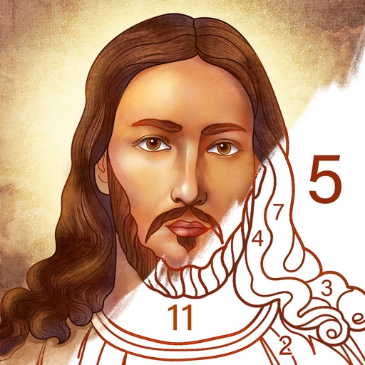 Bible Coloring Paint by Number Icon