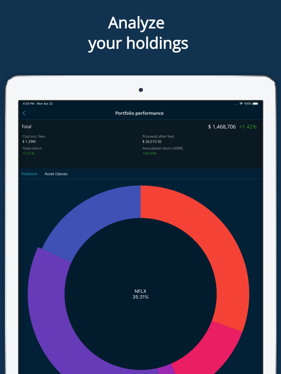 LiveQuote: Split-Screen Stocks iPad screenshot 6 - Finance app