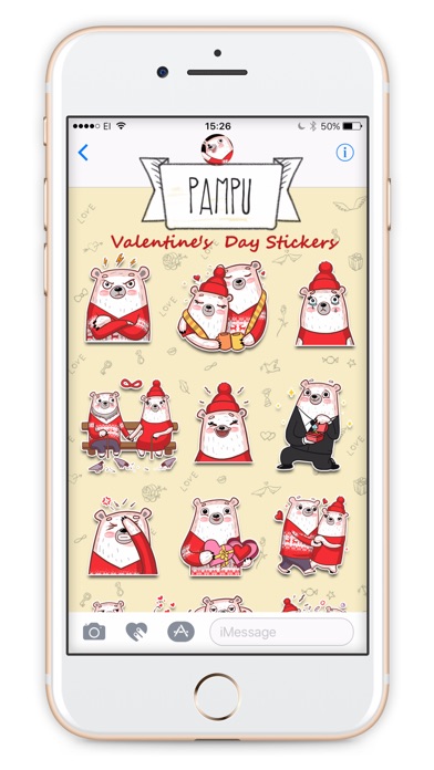 Valentine's Day with Pampu stickersのスクリーンショット4 Valentine's Day with Pampu stickersのスクリーンショット4