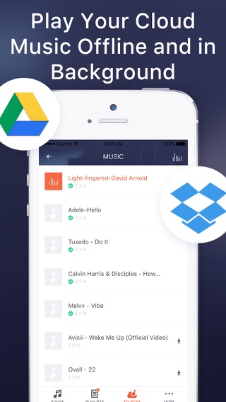 Cloud Music Player -Play Offline & Backgroundのおすすめ画像1