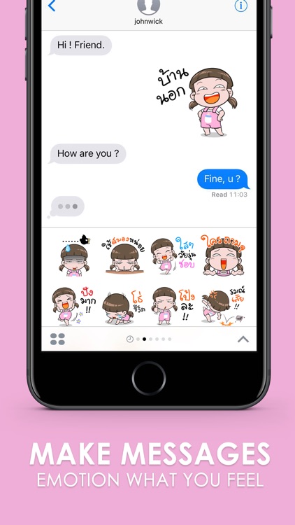NomYen Cute Girl Stickers Emoji for iMessage