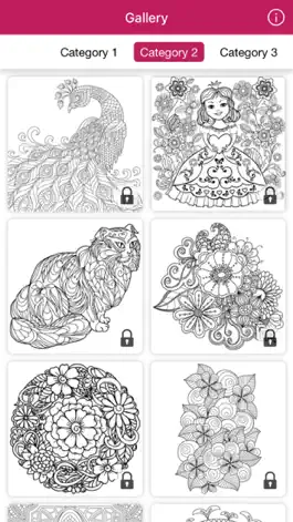 Game screenshot coloring book color therapy free adult for adults apk