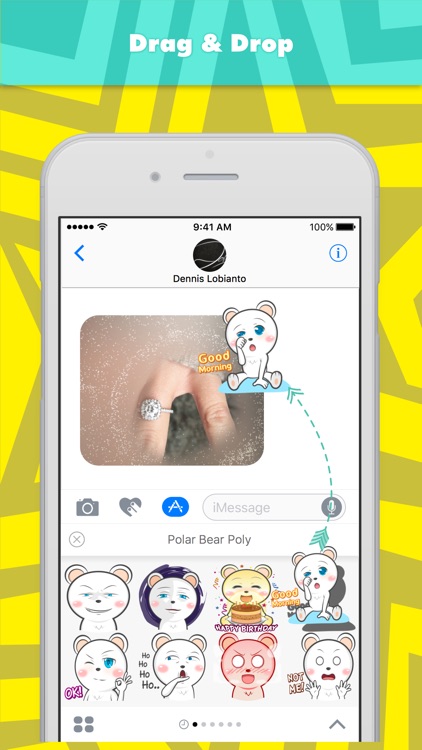 Polar Bear Poly stickers by DeLo