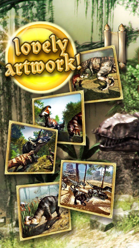 Dinosaurs walking with fun 3D puzzle game in HD screenshot 4