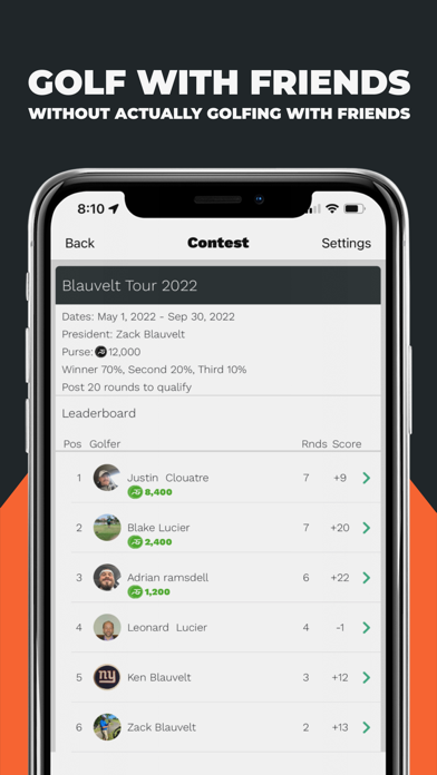 PardieGolf: Golf Tournaments Screenshot