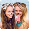 Faceu stickers - funny filters Dog face and Emoji