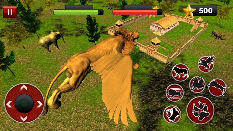 Flying Lion Simulator : Angry Wild Animal Fight screenshot-4