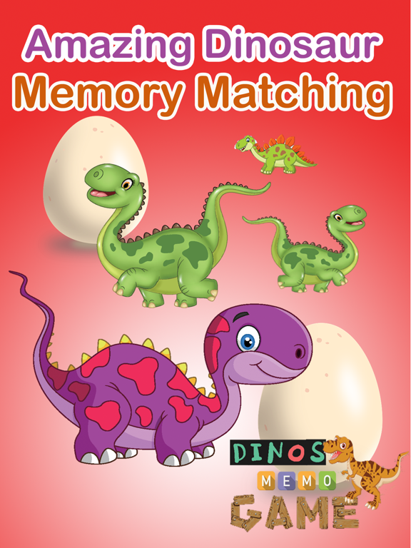 Amazing Dinosaur Memory Matching Game Kid Toddlers