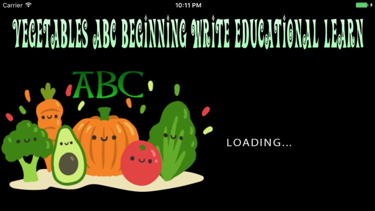 Vegetables ABC Beginning Write Educational Learn screenshot-4