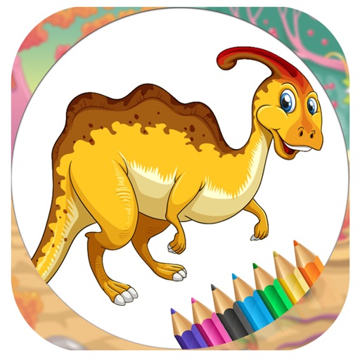 Game For Kids Dinosaur Coloring Book Icon