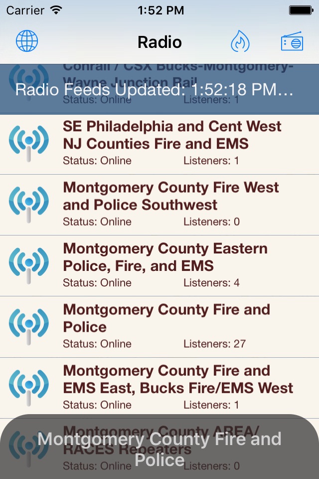 MontCo Incidents and Radio screenshot 2