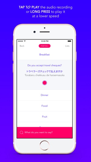 Taptaro - English to Japanese Travel Phrasebook(圖2)-速報App