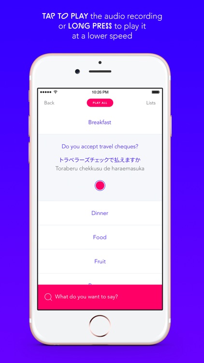 Taptaro - English to Japanese Travel Phrasebook