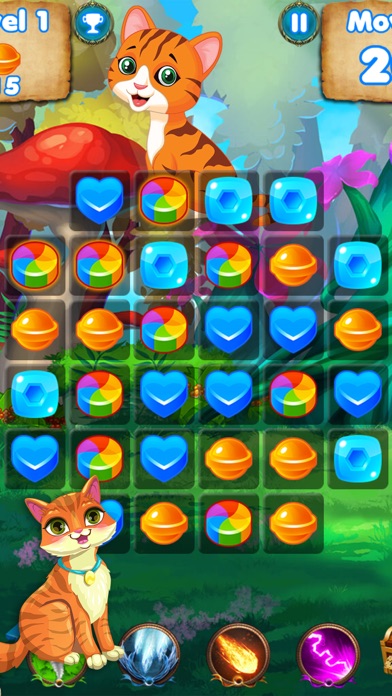 Kitty Crush - puzzle games with cats and candy Screenshot
