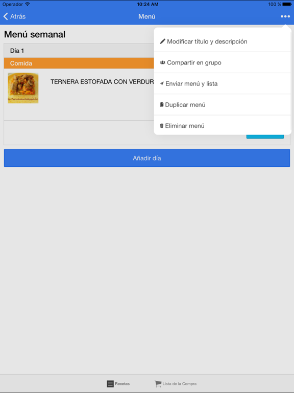 Screenshot #4 pour Rcetas -  Menu Planner