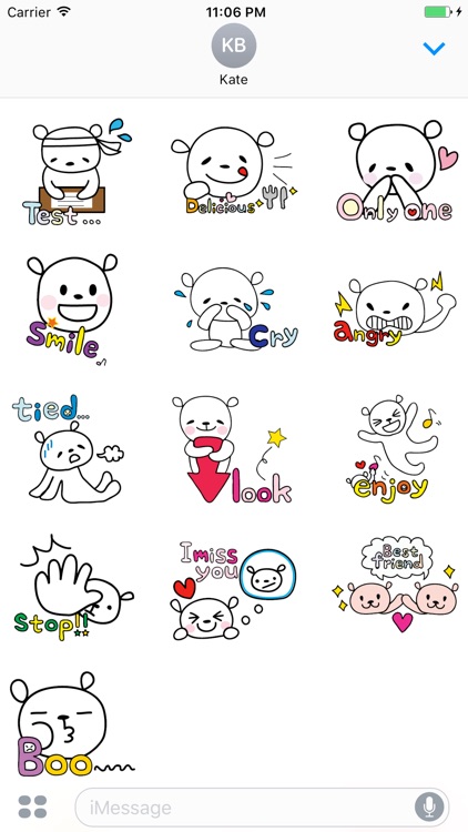 Louisa The Pretty Bear English Stickers