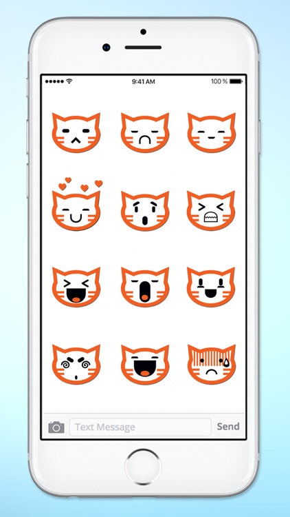 Cat Faces Emoticons Sticker Pack
