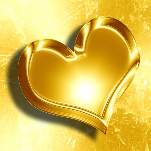 Gold Heart Stickers icon