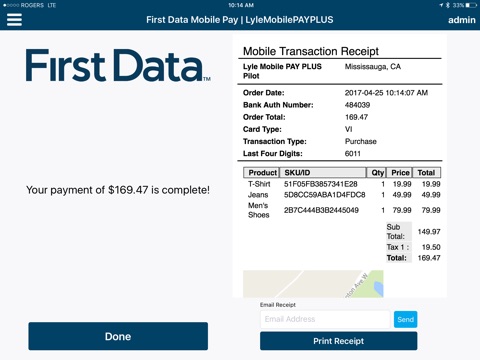 First Data Mobile Pay Plus for iPad screenshot 4