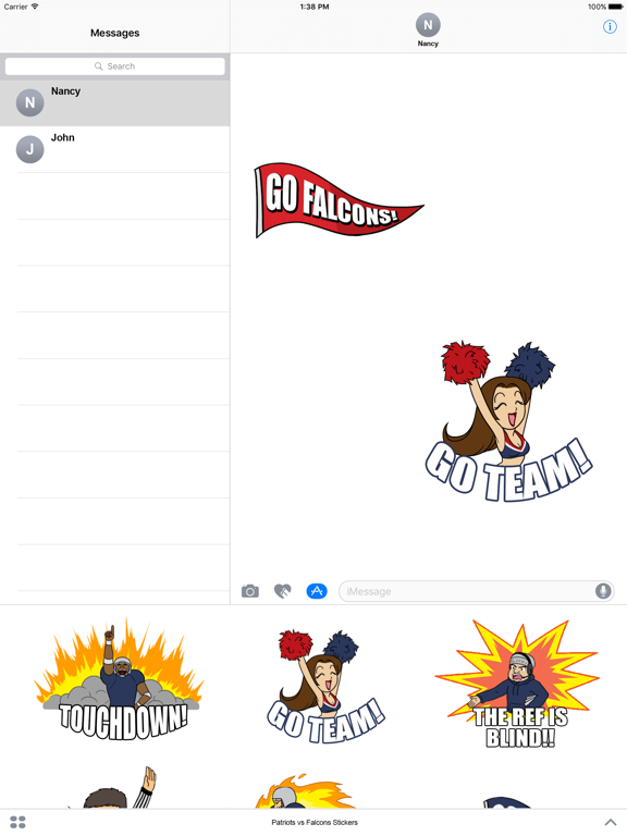 Screenshot #4 pour Go Patriots Go Falcons Stickers