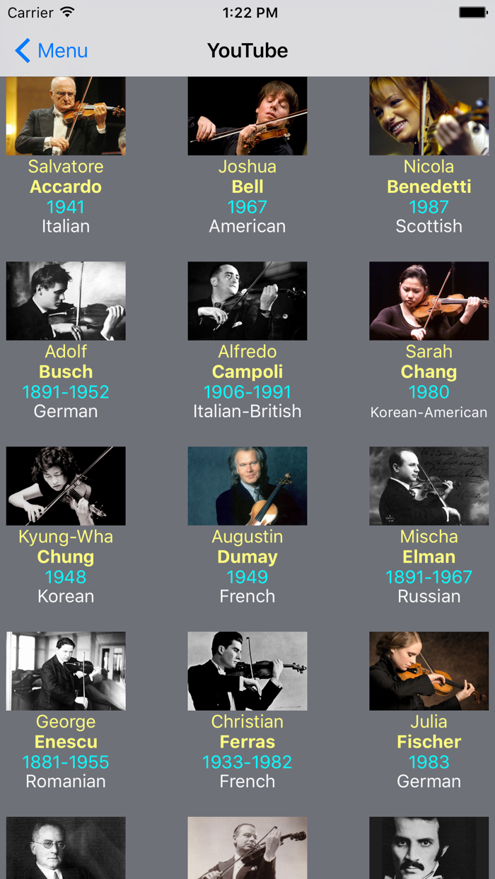 Famous Violinists