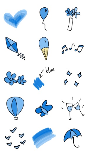 Blue sticker, cute baby love stickers for iMessage(圖2)-速報App