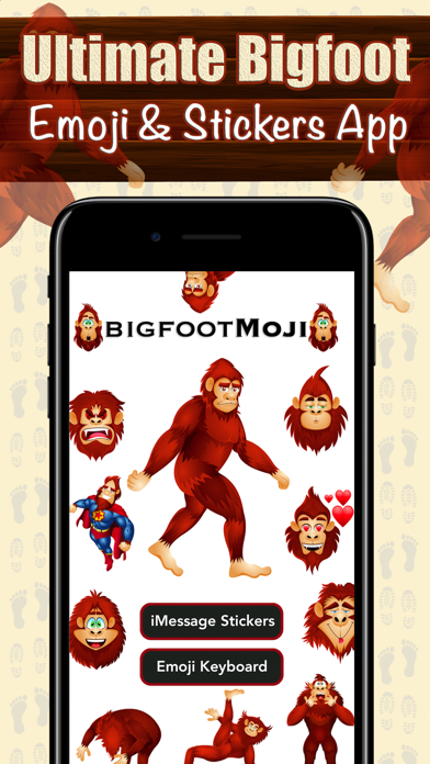 BigfootMoji – Crazy Sasquatch & Bigfoot Emojis Screenshot