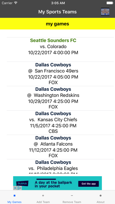 Screenshot #2 pour My Sports Teams