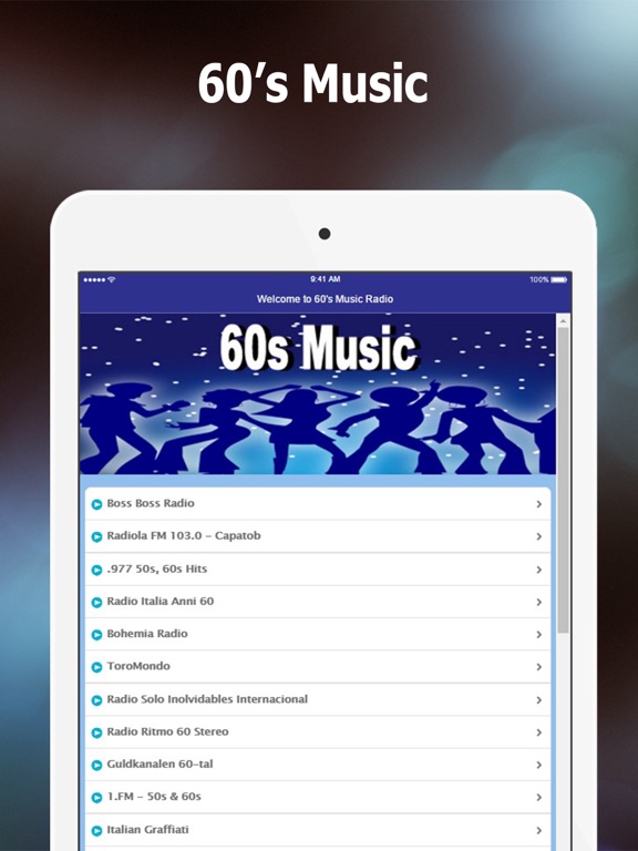 Screenshot #4 pour 60s Music: The Best Radios With Music of the 60
