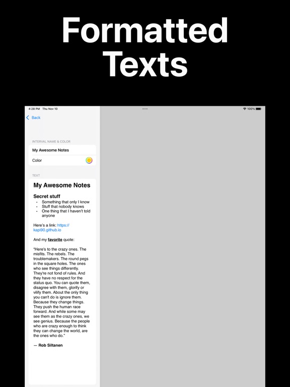 Blink Notes - Rapid Text Cover iPad screenshot 3 - Productivity app