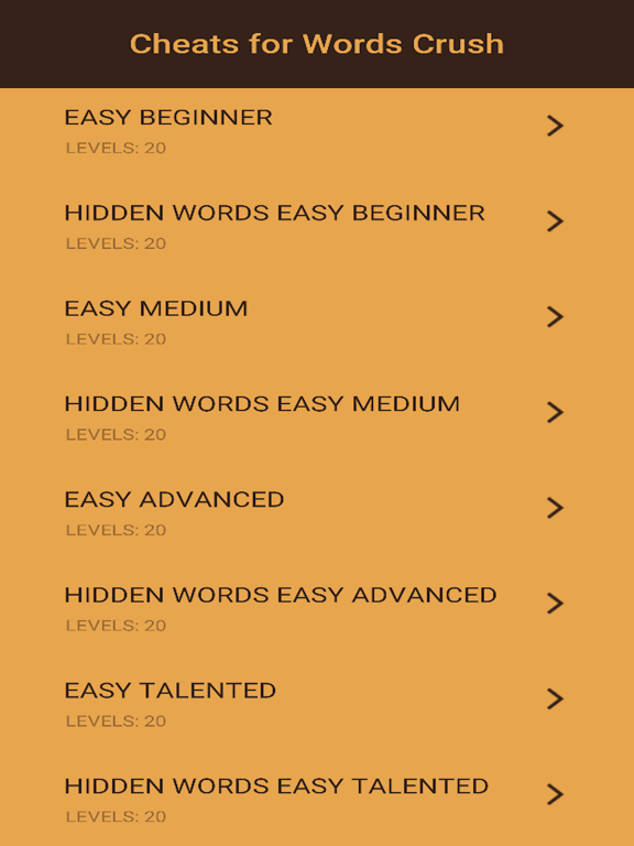 Screenshot #4 pour Cheats for WordCrush - All Answers & Hints