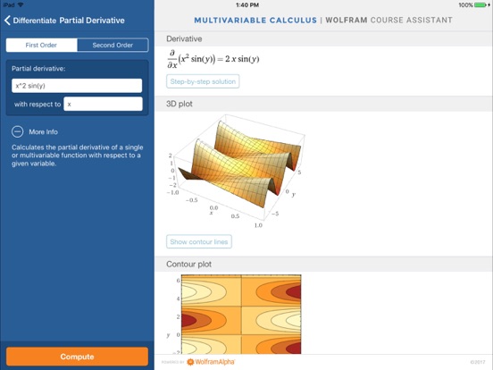Screenshot #6 pour Wolfram Multivariable Calculus Course Assistant