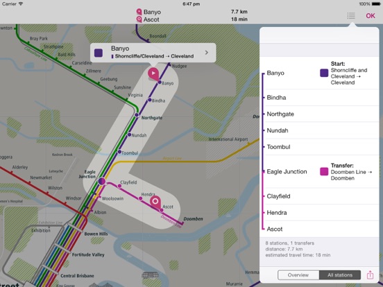 Screenshot #6 pour Brisbane Rail Map Lite
