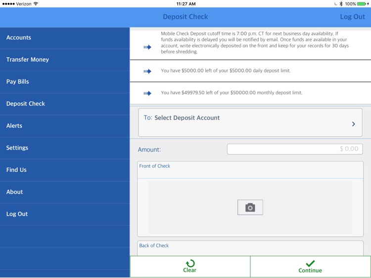 Hancock Whitney BIZ Tablet