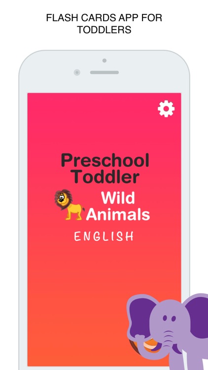 Wild Animals Flashcard for babies and preschool