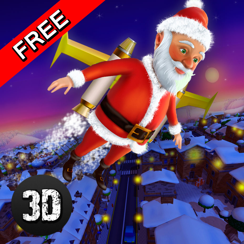 Get Flying Santa Jetpack Skydiving Air Race for iOS, iPhone, iPad Aso Report