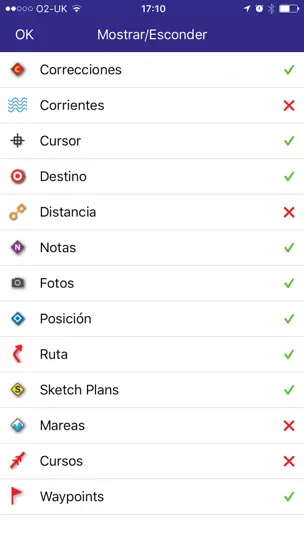 Captura de pantalla de Imray Navigator en iPhone 2