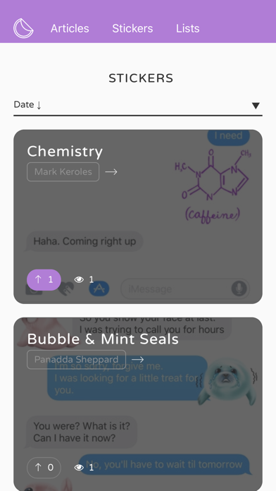 Screenshot #3 pour Sticker List