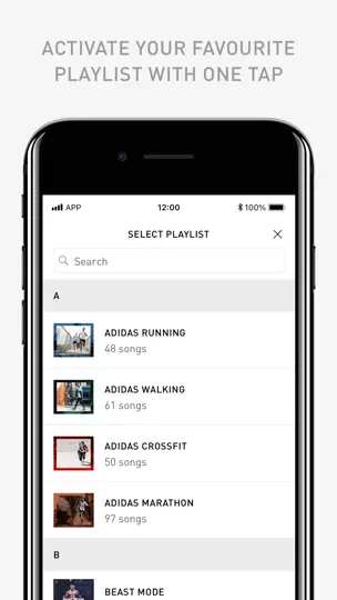 Скриншот Adidas Headphones на iPhone 5