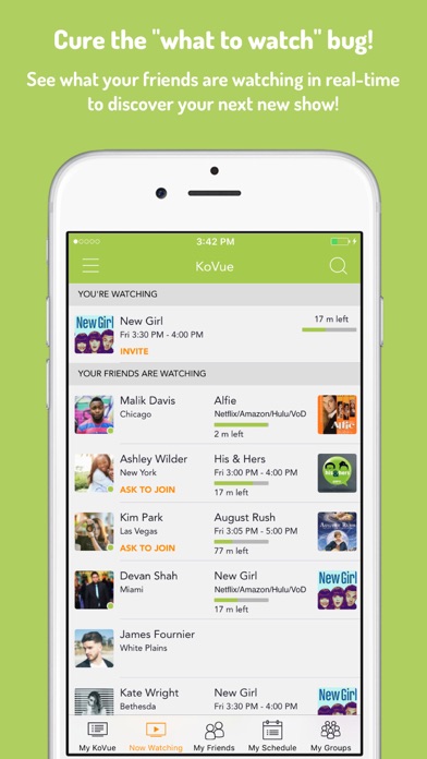How to cancel & delete KoVue- A Social TV Experience from iphone & ipad 1