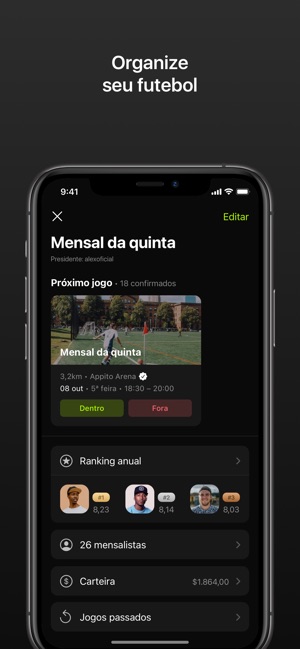 Appito  O aplicativo de futebol para organizar jogos!