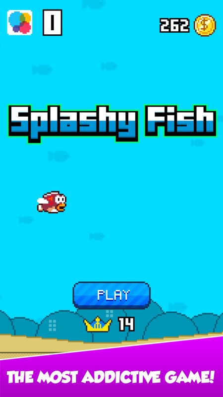 Splashy Fish - Adventure of Flappy Tiny Bird Fish screenshot 2